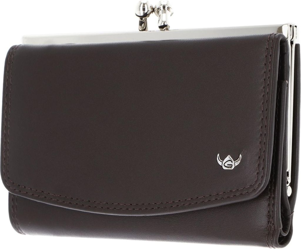 Golden Head Leder Geldbörse Polo RFID Protect Bügelbörse 2255 Dunkelbraun