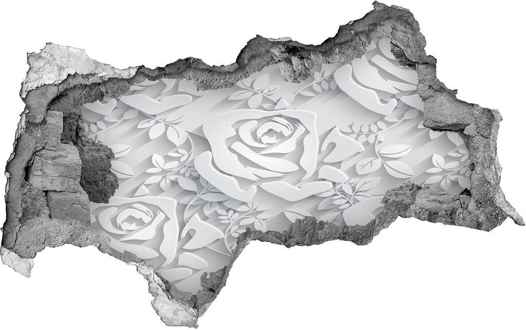 Selbstklebender Loch-3D-Aufkleber 95x73 cm Rosenmuster
