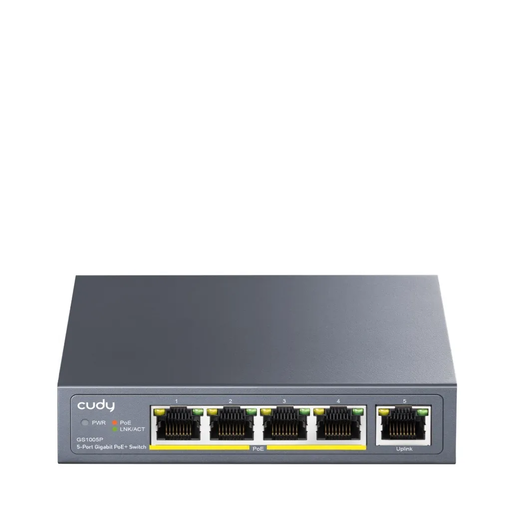 Switch PoE Gigabit 5 Ports pour Caméras IP et Points d'Accès WiFi Cudy