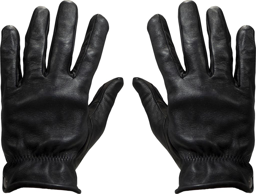 Cafe Racer Leder-Motorradhandschuhe DMD Shield Schwarzes Leder größe L