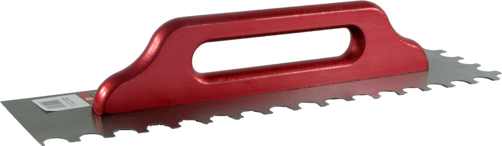 Aufziehglätte 500 x 130 mm / R15 Halbmond gezahnt, Kaufmann , blank