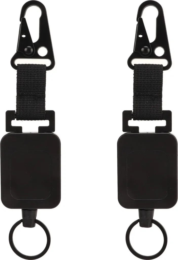 2x Portachiavi Tattici Olecranon Sgancio Rapido per Cinturoni Nero