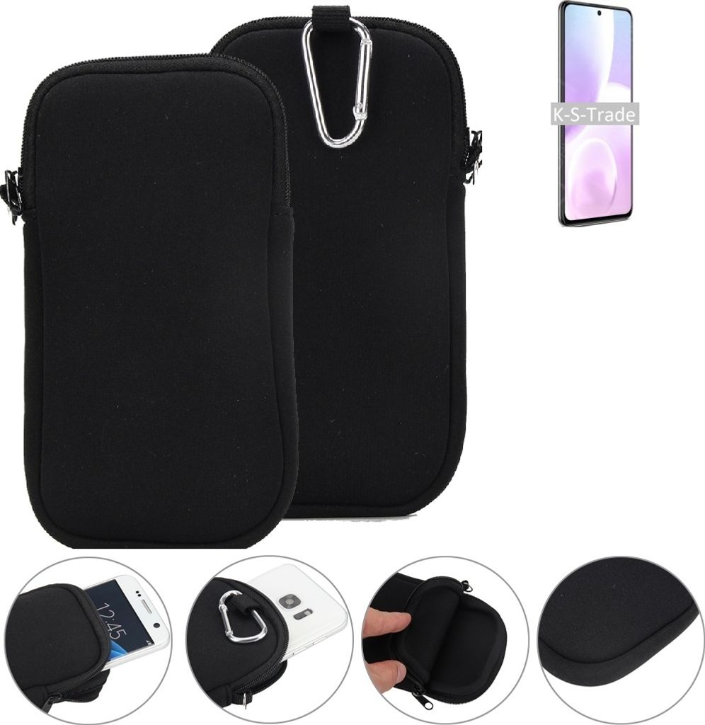 K-S-Trade Neopren-Hülle Handyhülle kompatibel mit ZTE Voyage 20 Pro Schutzhülle Neoprenhülle Sleeve Schutz-Hülle Gürtel Tasche Case Holster