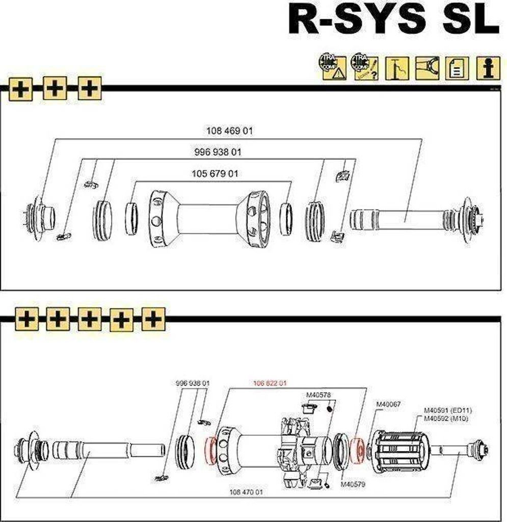 Mavic Heck -Hub QRM SL -Lager (L10682200) Uni