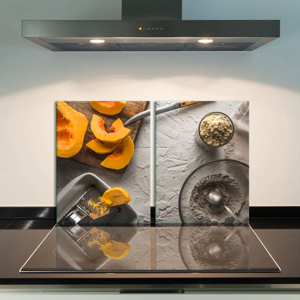 Piastra di copertura per piano cottura in ceramica 2 pezzi 2x40x52 frutta giallo copertura alzatina vetro - 11