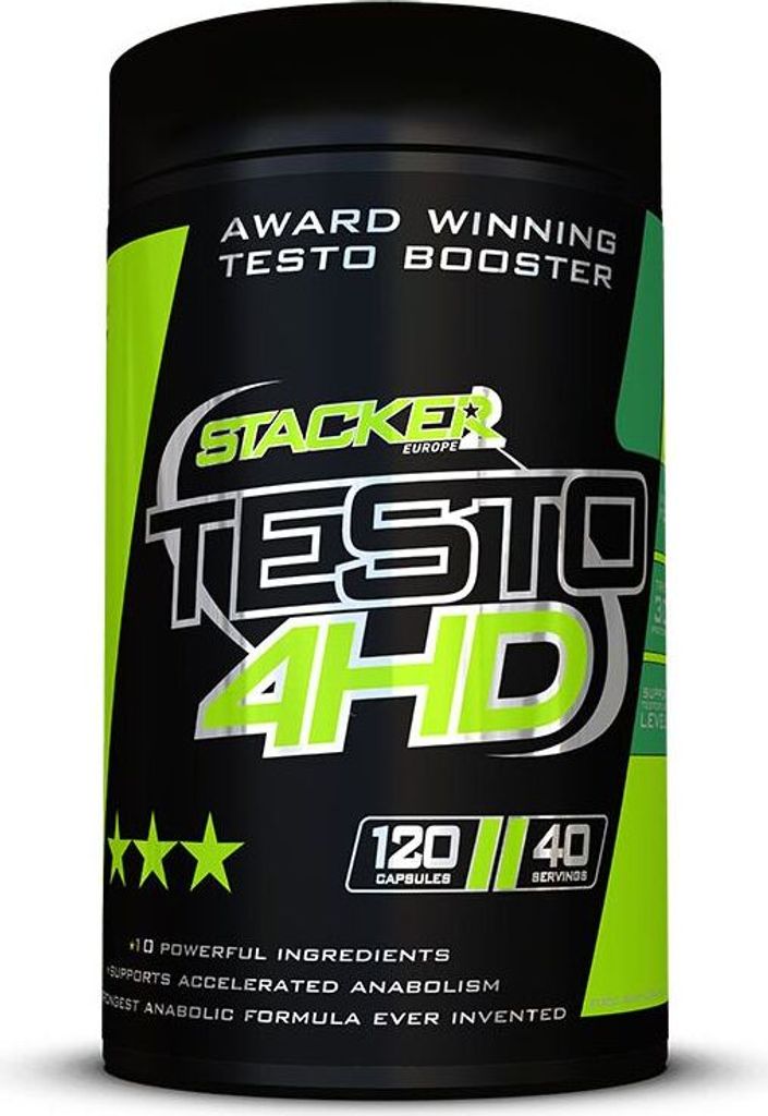 Stacker Testo 4HD 120 gélules / Testo-stimulants / 100% Image du produit 