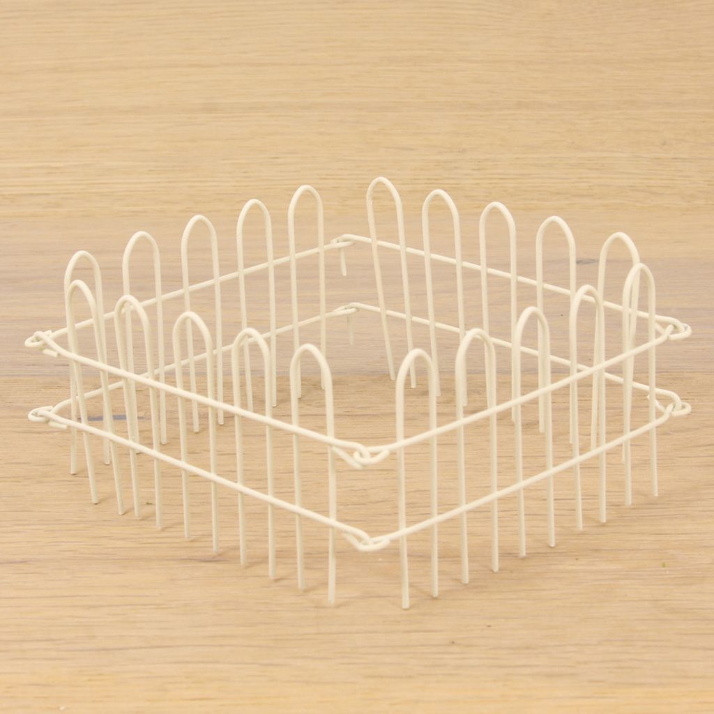 4x FADEDA Steckzaun mini weiß / Höhe:4 cm / handbemalt / detailgetreue Krippen Figuren - Weihnachten Tisch Dekoration Krippe Zubehör