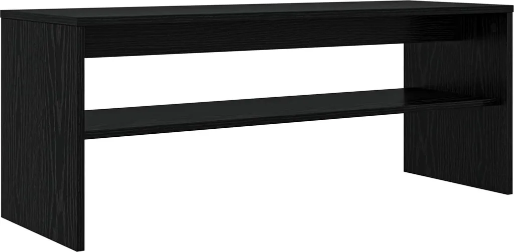 Mobile TV Rovere Nero 100x35x40 cm - Legno di Design per Soggiorno