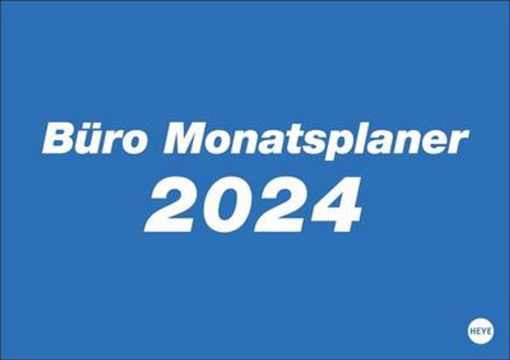 Büro Monatsplaner 2024. Praktischer Wandplaner mit großer Monatsübersicht. Wandkalender DIN A4. Büro-Kalender mit Notizfeld und Schulferien.