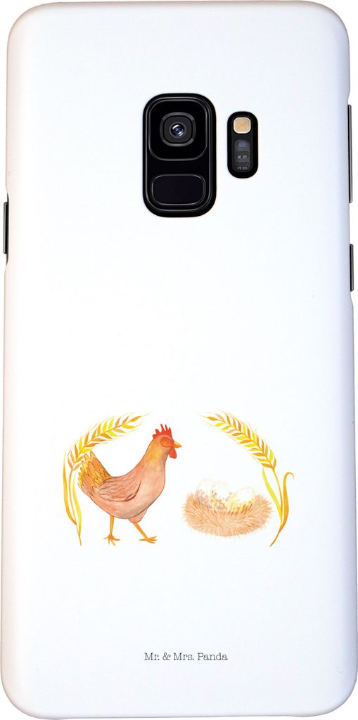 Mr. & Mrs. Panda Samsung Galaxy S9 Handyhülle Huhn Stolz - Weiß - Geschenk, Hof, Bauernhof, Cover, Eier, Handy Schutzhülle, Geburt, Smartphone H...