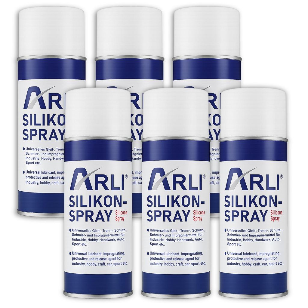 6x ARLI Silikon Spray 400ml Universelles Gleitmittel Trennmittel Schmiermittel Schutzmittel