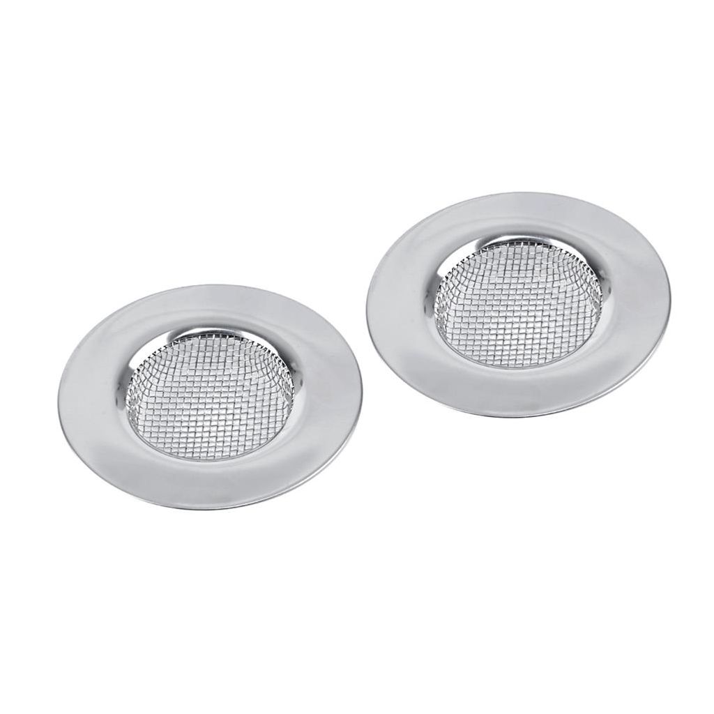 Lot de deux filtres évier en inox 3,8 et 7,5 cm Image du produit 