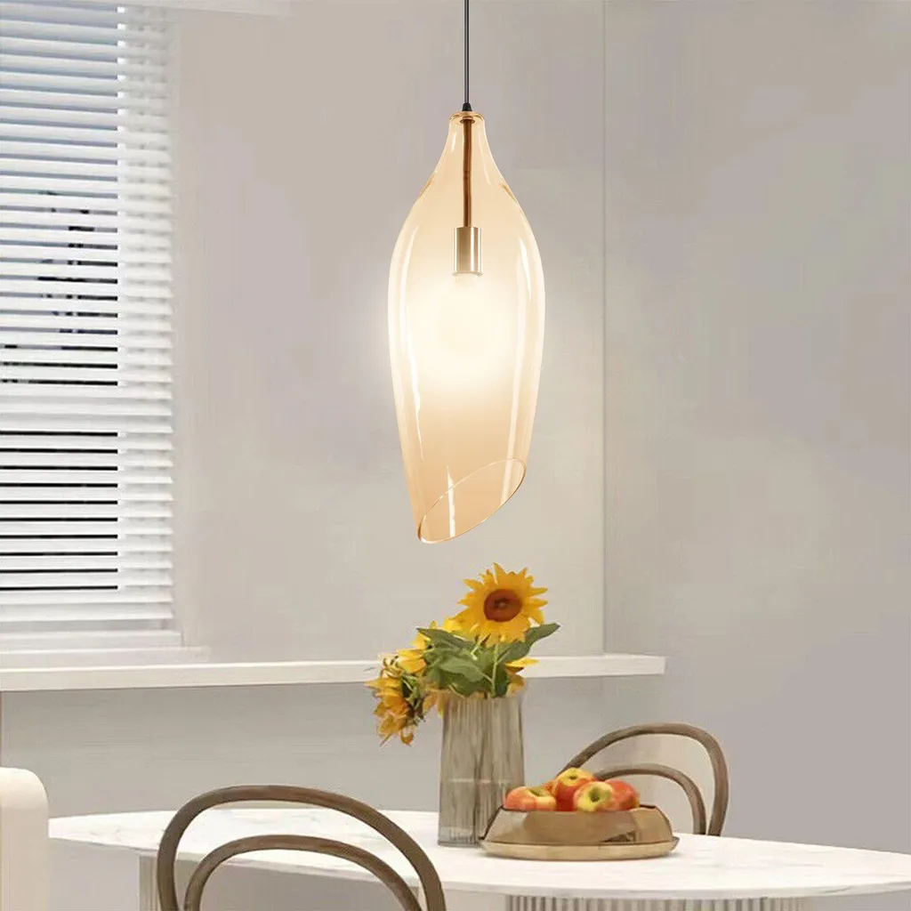 Suspension Toolight APP892-1CP en verre transparent style moderne chic