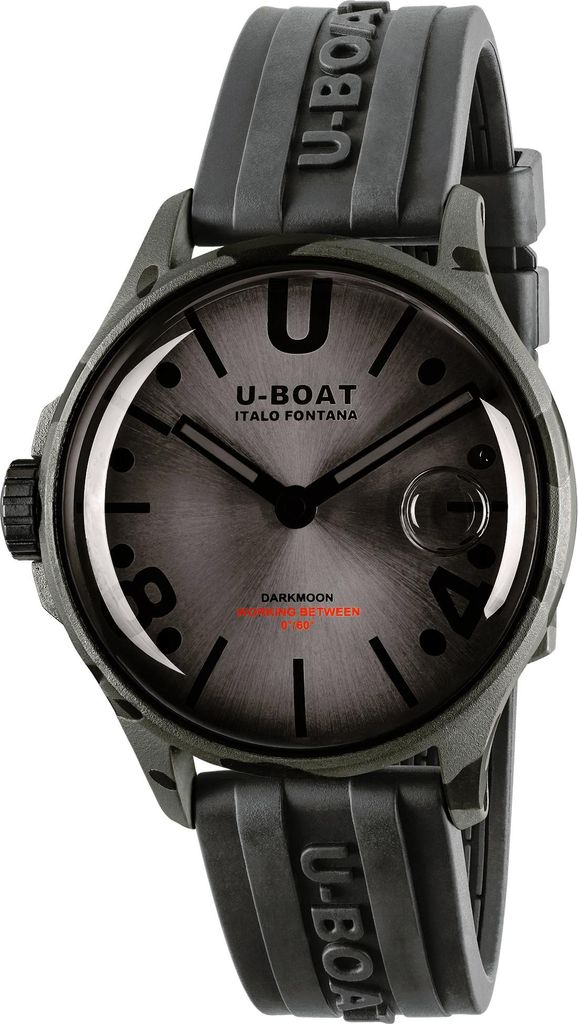 U-Boat 9551 DARKMOON 40 MM BK GREY CURVED CAMOUFLAGE grau schwarz Herren Uhr NEU