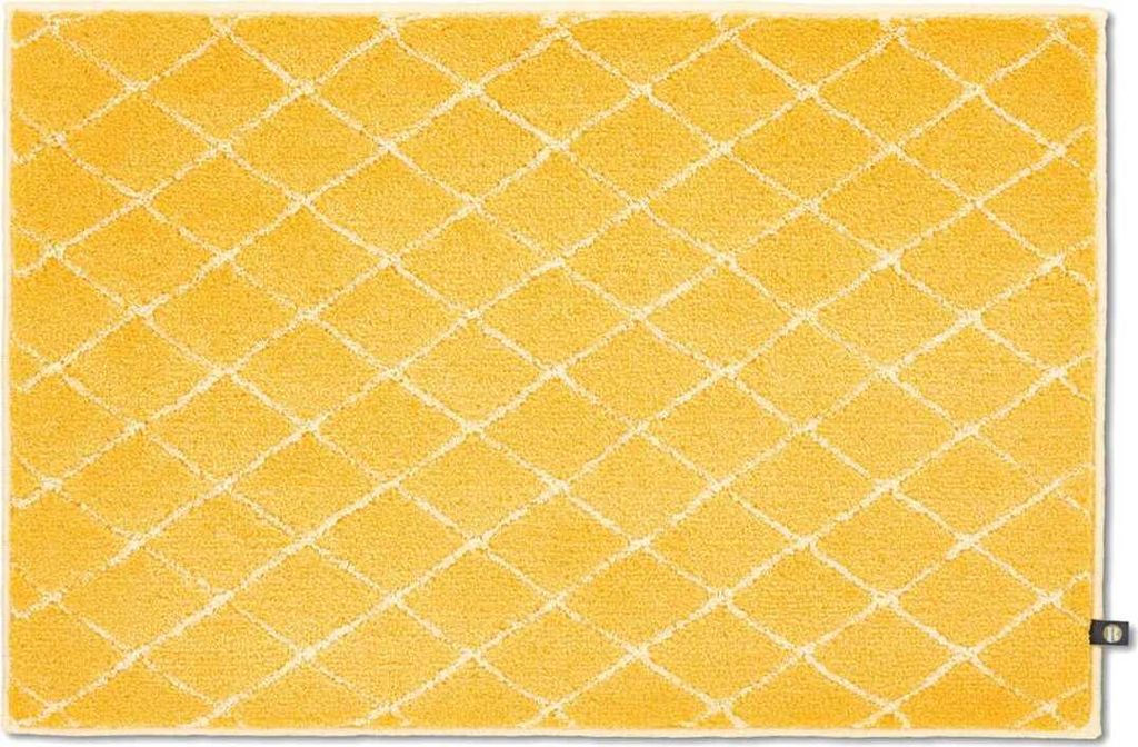 Rhomtuft Badteppich Rhom eckig m.abgerundeten Kanten 60 x 60 cm Farbe sonne/banane