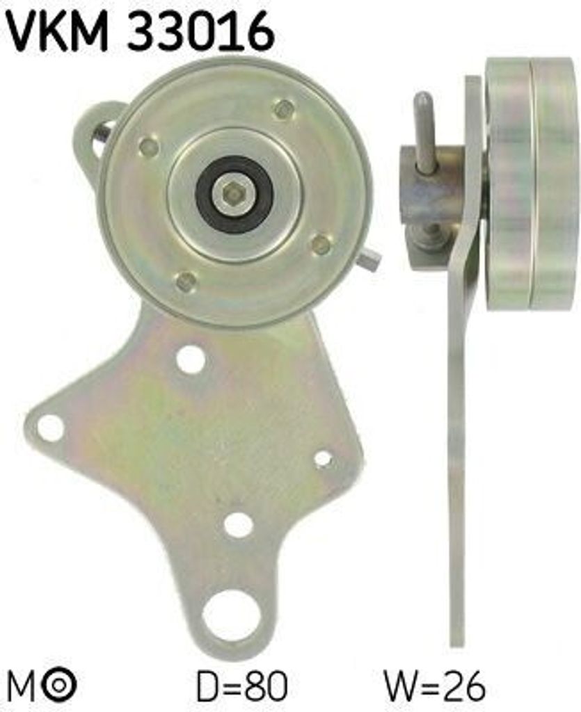 SKF VKM 33016 Spannrolle, Keilrippenriemen OE 128134 kompatibel mit Jumper, Boxer