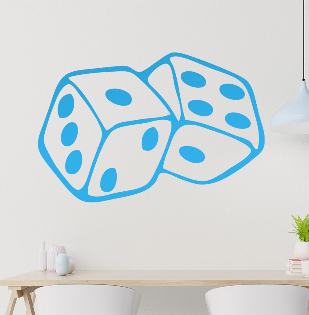Würfel Wandtattoo in 6 Größen - Wandaufkleber Wall Sticker - Dekoration, Küche, Wohnzimmer, Schlafzimmer, Badezimmer