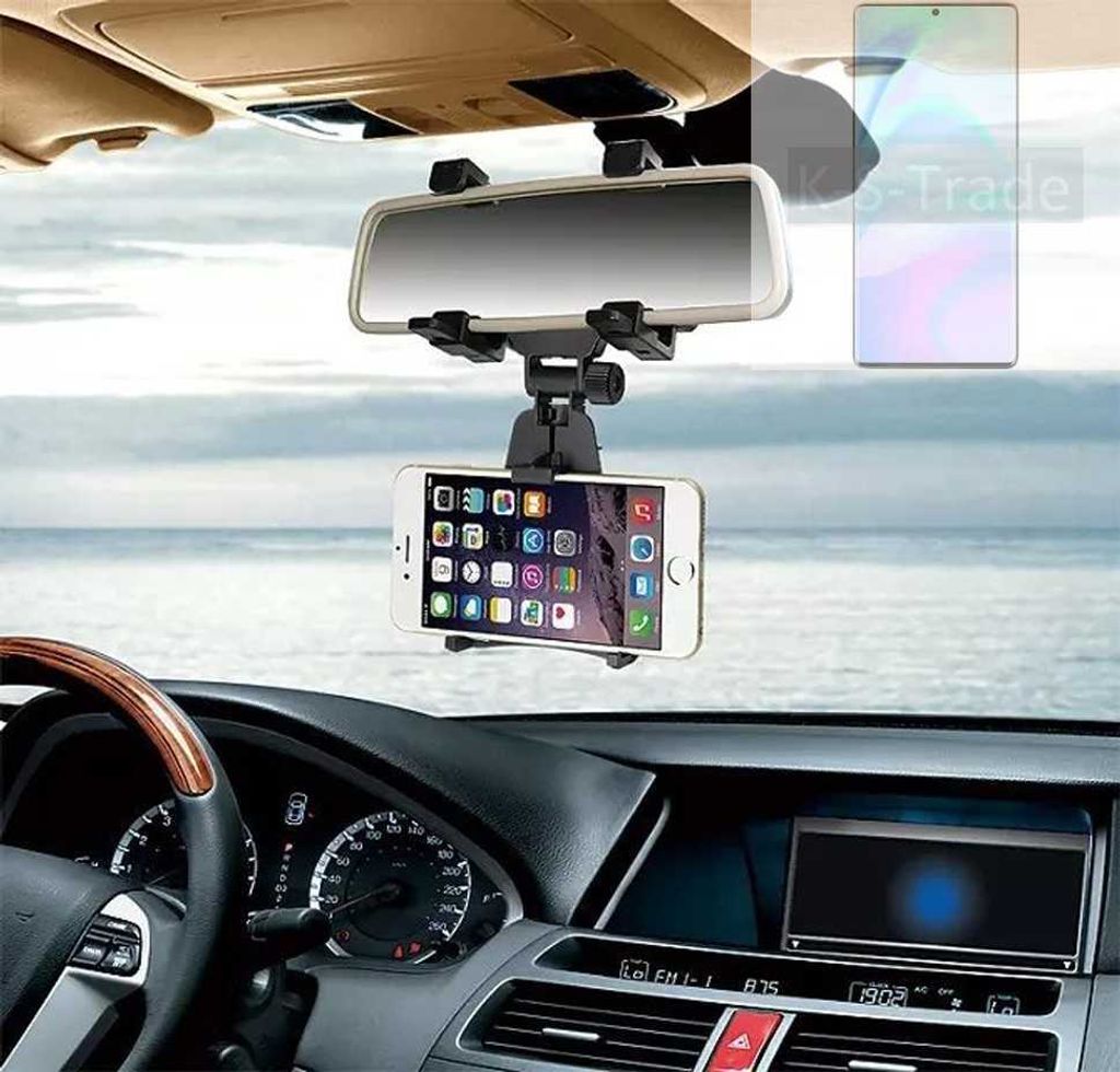 K-S-Trade Smartphone Halterung kompatibel mit ZTE Axon 31 Ultra 5G Rückspiegel Halterung schwarz Auto Halterung KFZ Halter