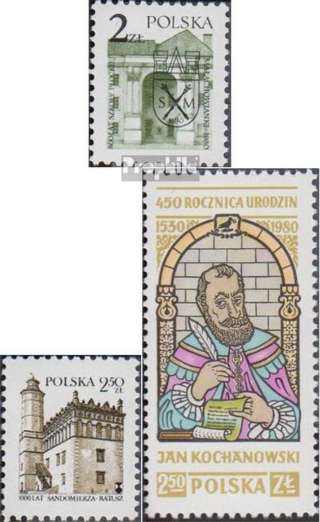 Briefmarken Polen 1980 Mi 2692,2705,2712 (kompl.Ausg.) postfrisch Schule Malachowianka