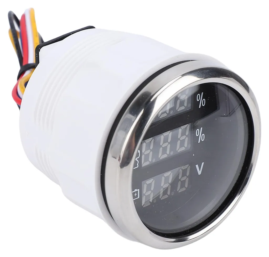 Indicateur Numérique Multifonction 52mm - Eau et Voltmètre Bateau, Camping-car