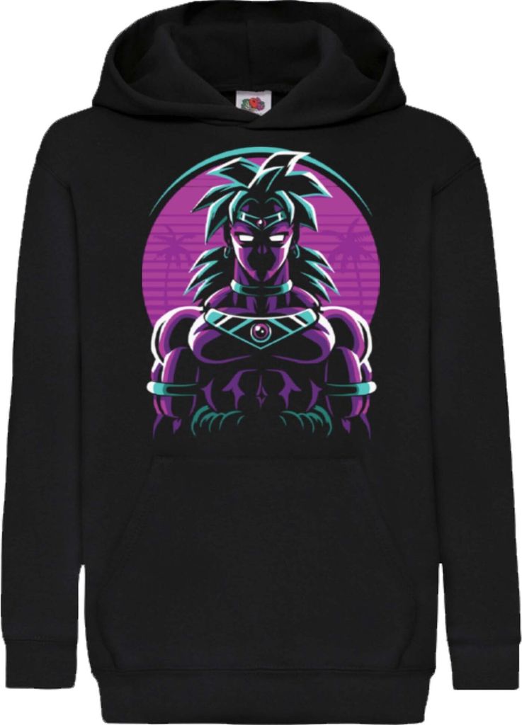 Kinder Kapuzenpullover Dragon Anime Manga Ball Z Retro Broly 01, 9-11 Jahr - 140 / Schwarz