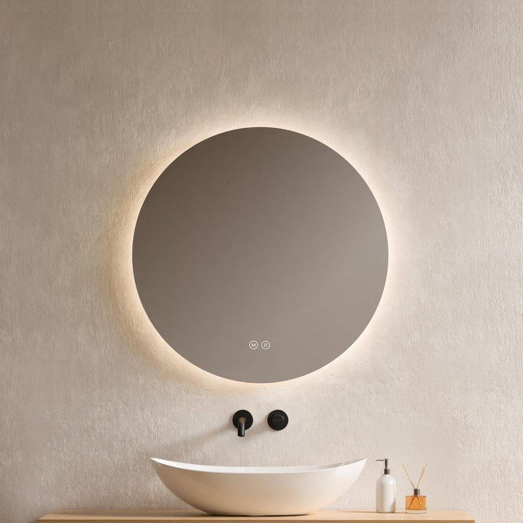EMKE LED Badspiegel 60 cm Rund Spiegel Badezimmerspiegel Produktbild 