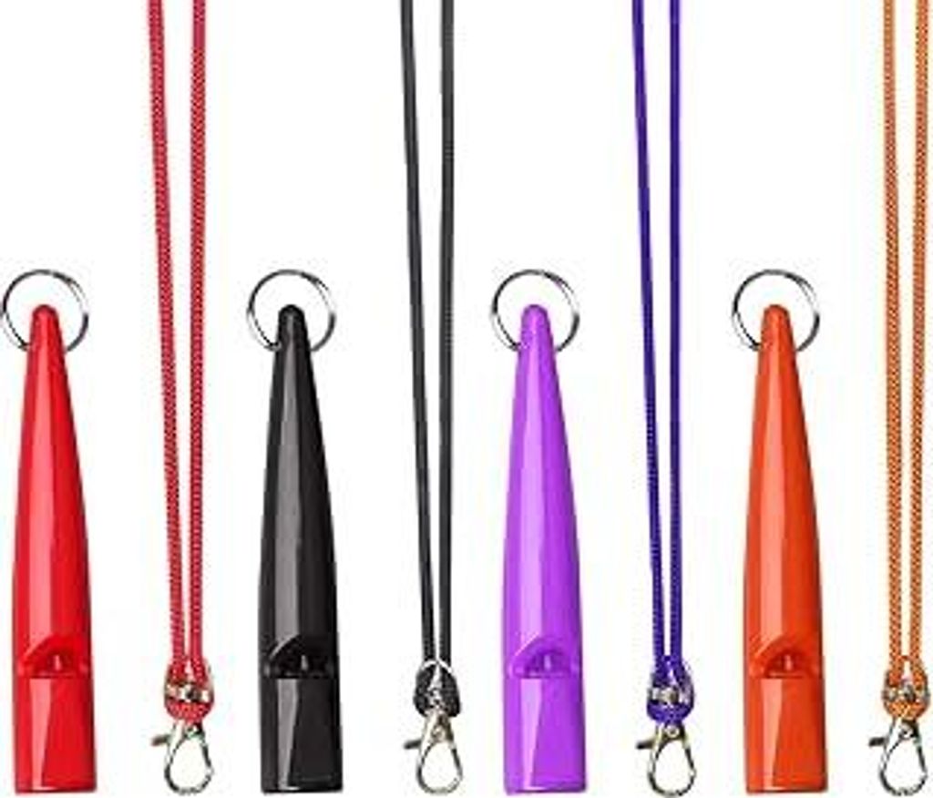 4 Stück Hundepfeife,Hundepfeife mit Pfeifenband,Hochwertige Hunde Pfeifen,Hund Training Ultraschall Pfeife Hochfrequenz Einstellbare Hunde Zubehö...