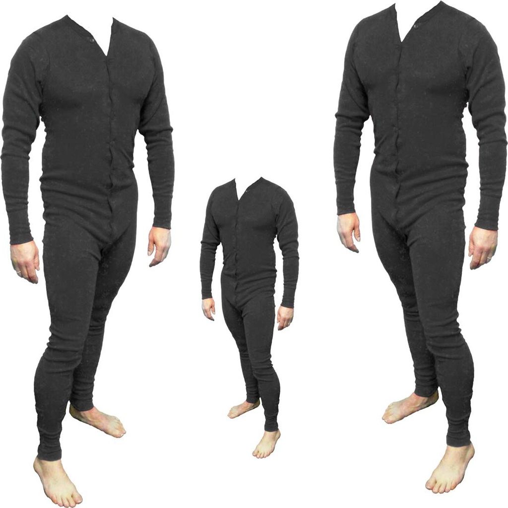 Long John Western Unterwäsche schwarz Einteiler Baumwolle Produktbild 