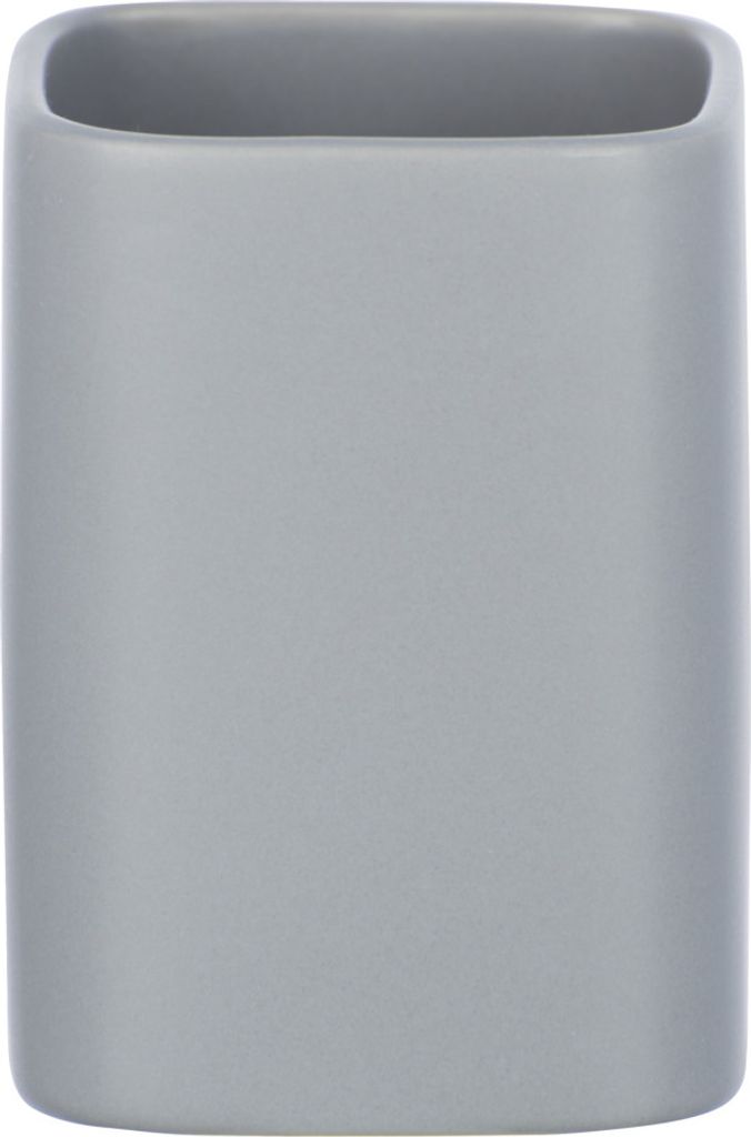 Zahnputzbecher Hexa Grau Keramik