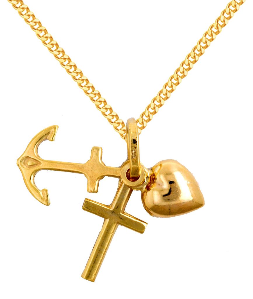 Anhänger Glaube-Liebe-Hoffnung 333 8K Gold mit massiver Produktbild 