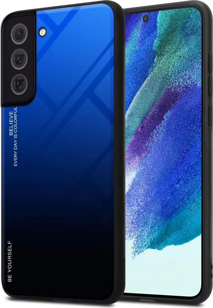 Cover Vetro Temperato Samsung S22 Cadorabo: Design Sottile Nero