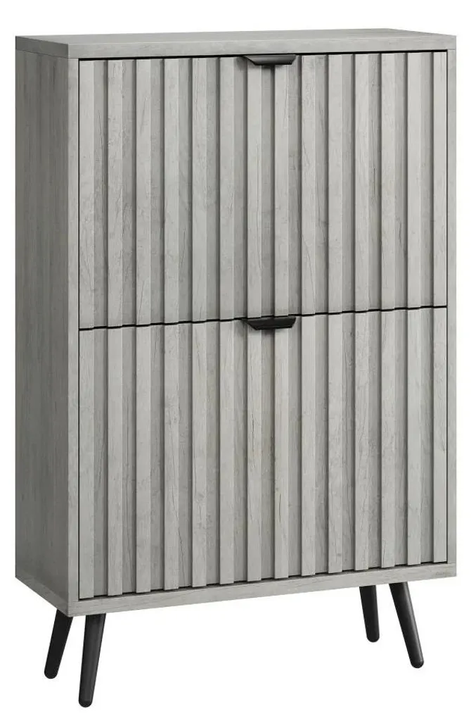 Armoire à chaussures grise de style industriel pour entrée et couloir