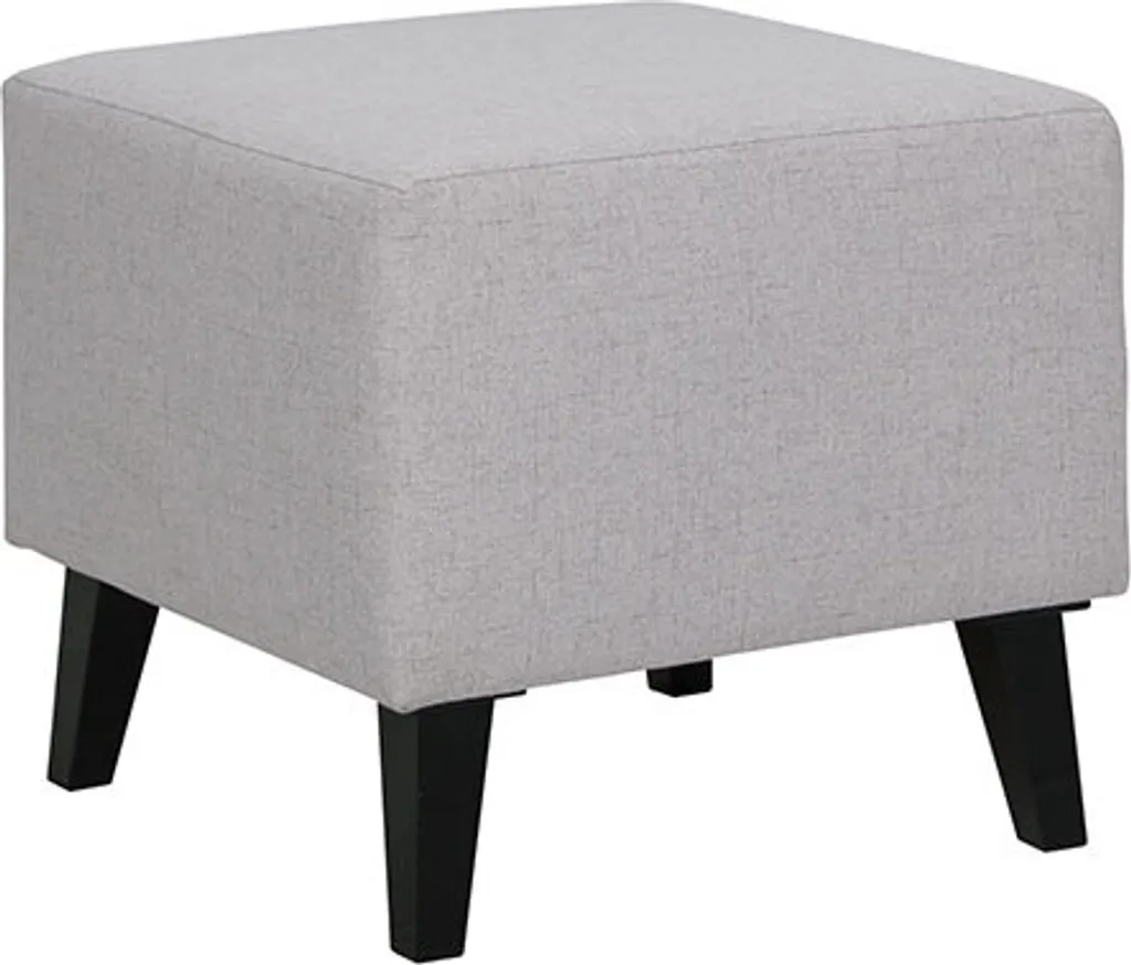 Pouf repose-pieds gris ALBANY 1 - Petit meuble de salon design et stable