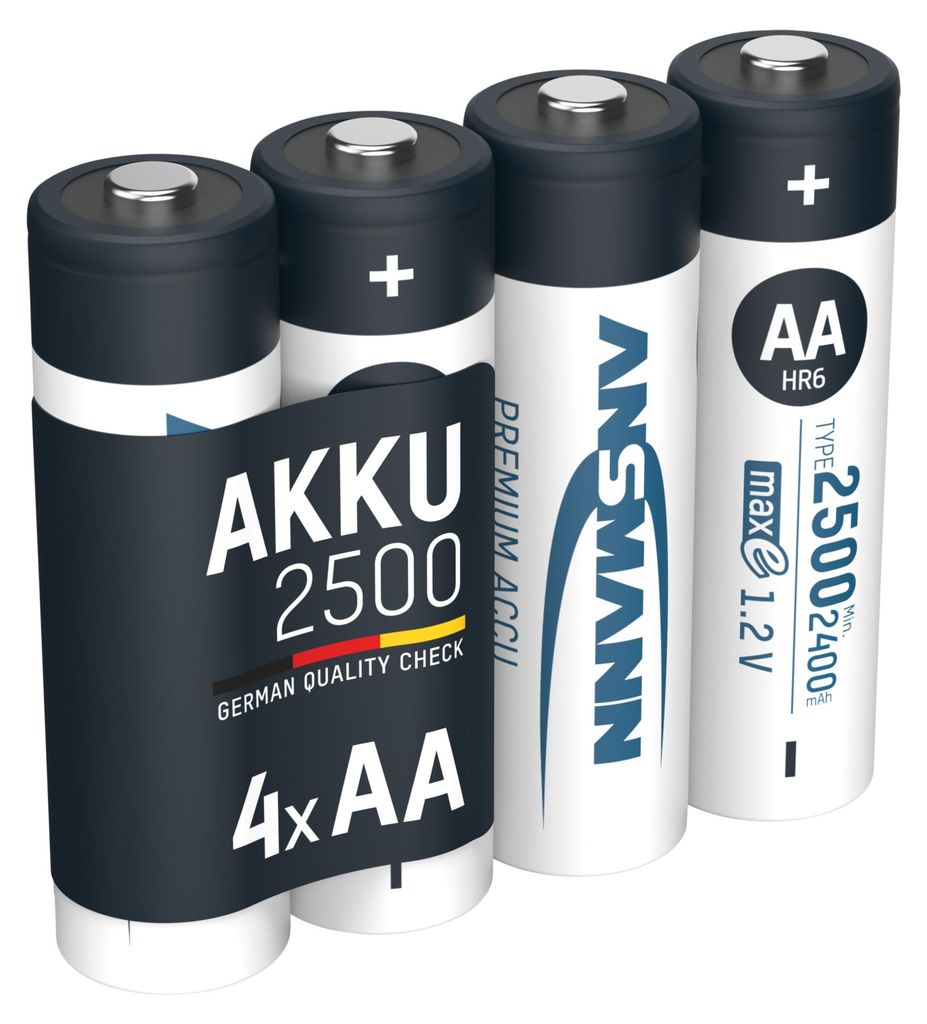 ANSMANN Akku AA 2500mAh Mignon NiMH 1,2V - 1000x Produktbild 