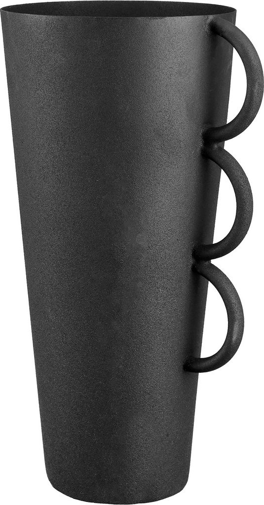 Gilde Vase, konisch, "Cleo", Metall, schwarz, VE 2, L. 17 Produktbild 