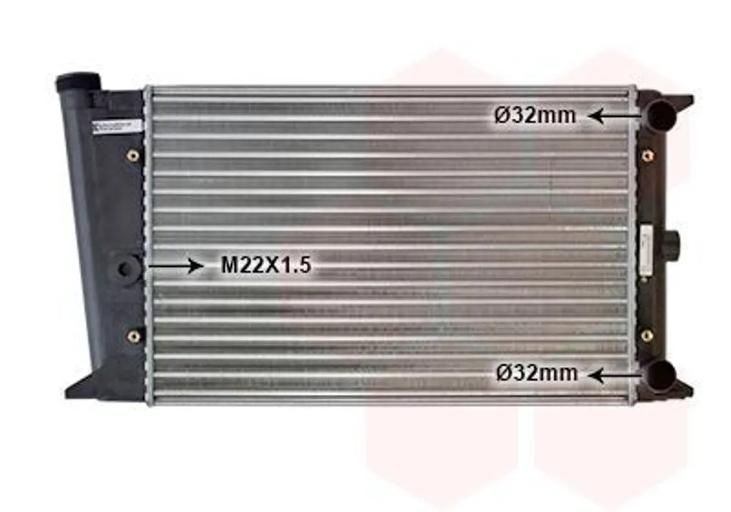 Échangeur de chaleur et radiateur de moteur thermique Van Wezel