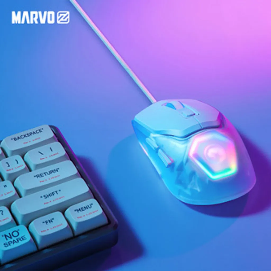 Marvo FIT LITE G1 WH Souris légère sans fil avec Coque interchangeable - 6