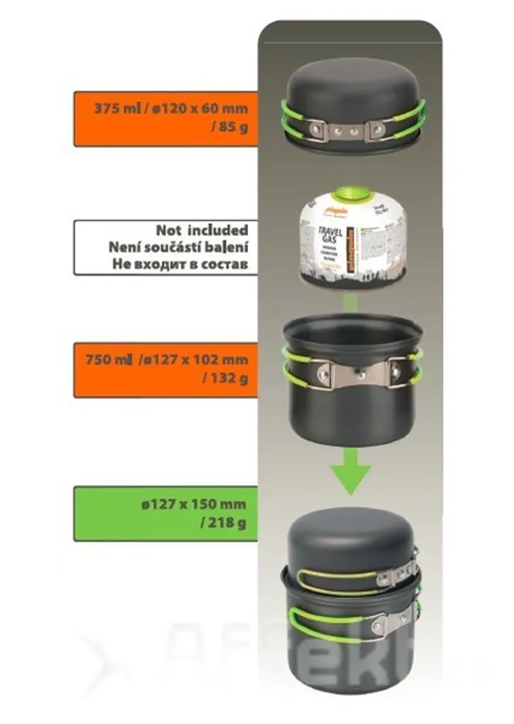 Batterie de cuisine PINGUIN SOLO Uni : Popote compacte pour randonnée - 2