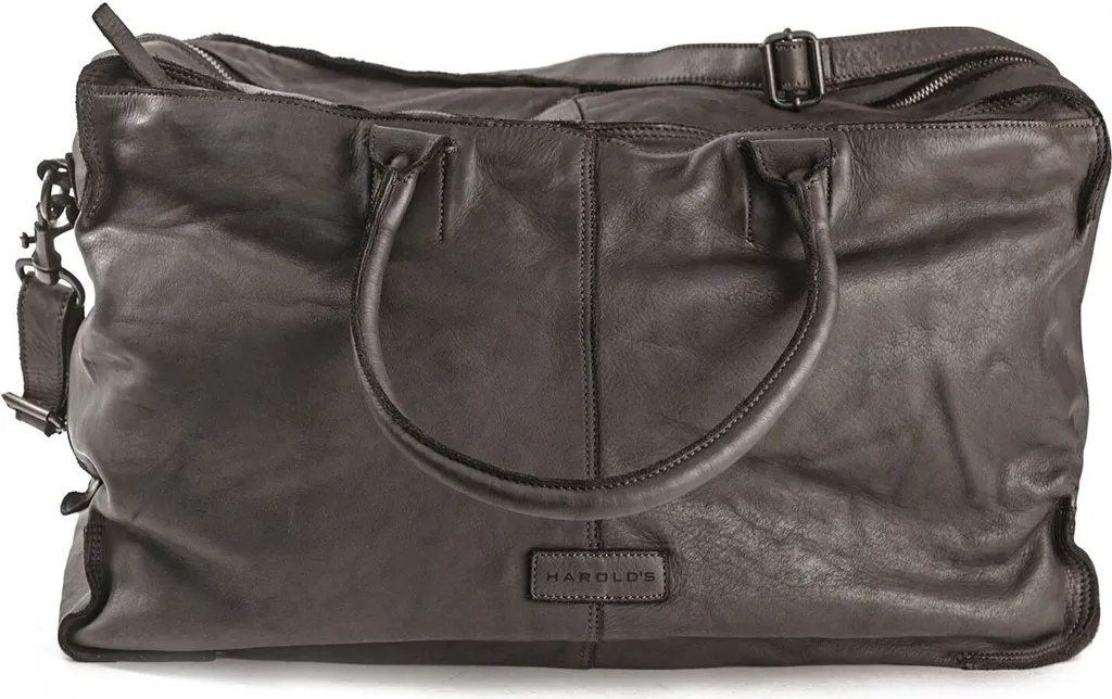 Grand sac de voyage en cuir marron vintage pour homme et femme Harold's
