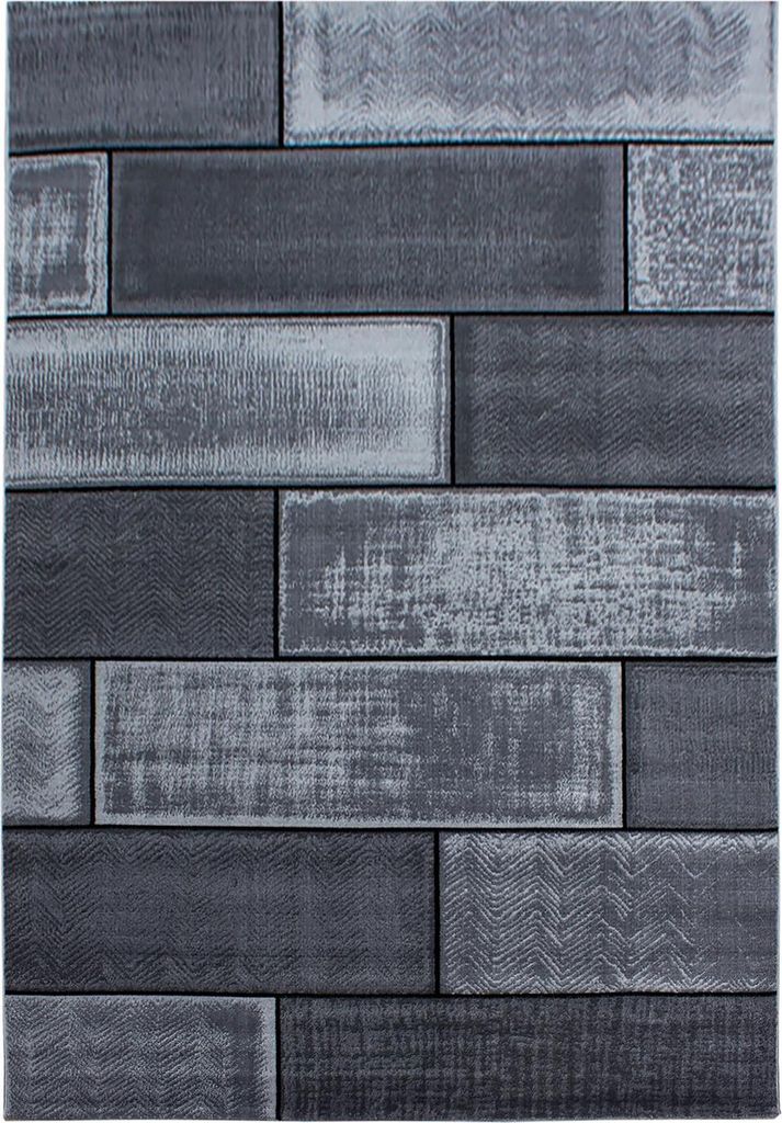 Kurzflor Teppich PLUS Schwarz 120 cm x 170 cm