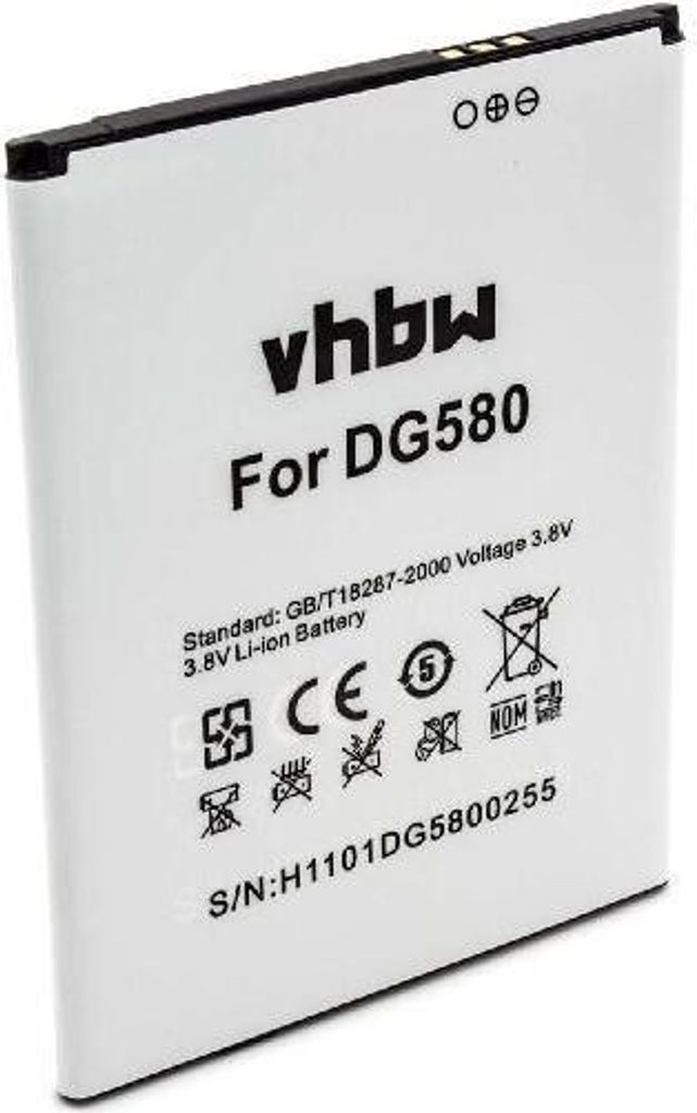vhbw Akku kompatibel mit Doogee DG-580, KISSME DG580 Handy Produktbild 