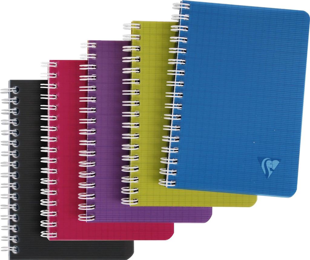 Clairefontaine 10x Spiralheft 9x14cm 50 Blatt kariert Linicolor sortiert 329525C