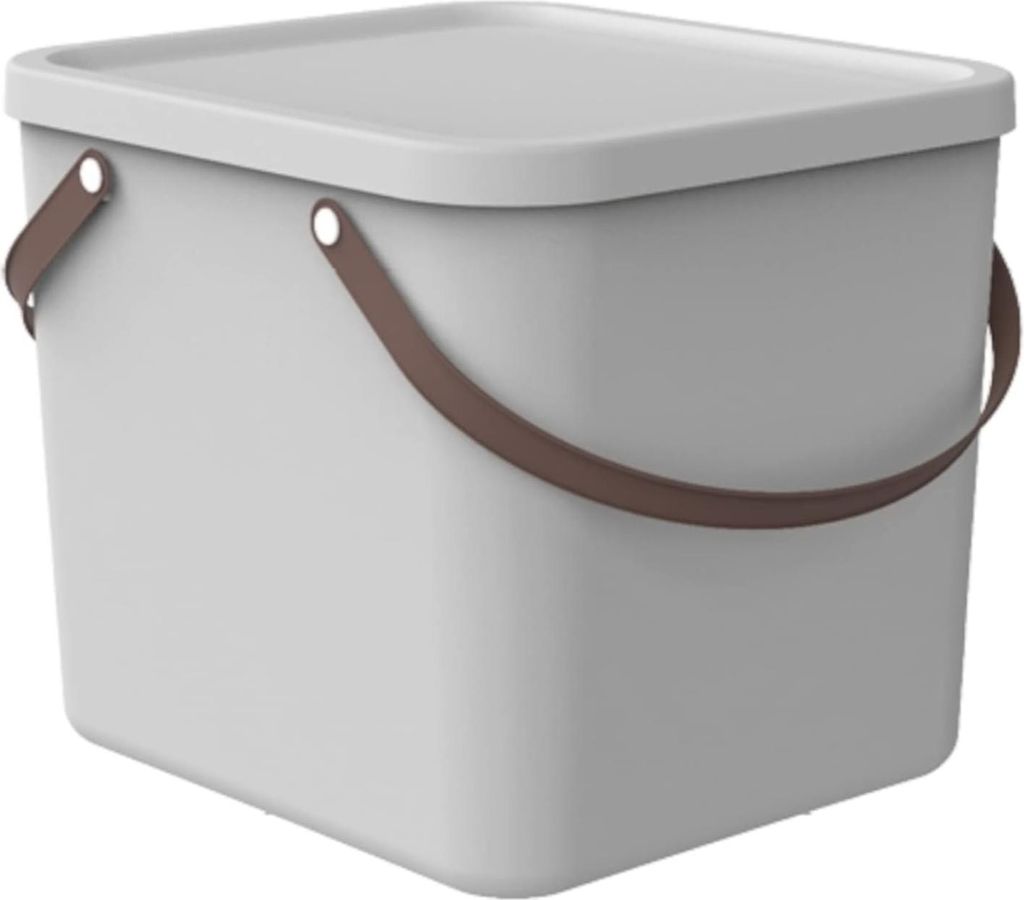 Aufbewahrungsbox, 40 Liter, mit Deckel, Kunststoff, Weiß, nicht zutreffend