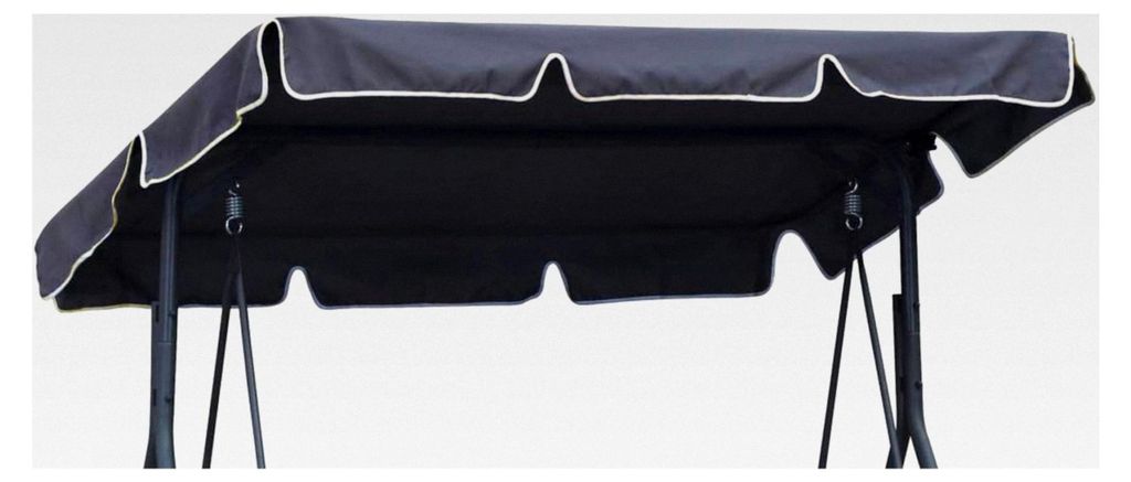 Universal Sonnendach für Hollywoodschaukel, Dach-Plane ca. 200 x 145 cm, Ersatzdach Graphit