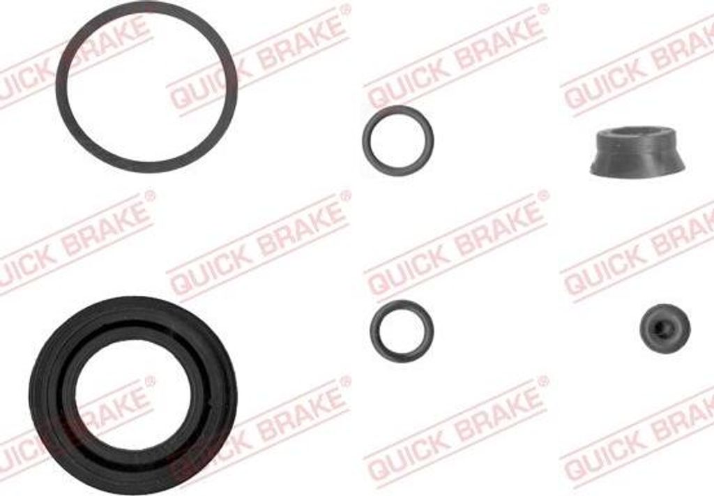 QUICK BRAKE 114-0001 Reparatursatz, Bremssattel OE kompatibel mit Alf. 147, Alf. 156, Alf. 159, Alf. 166, Brera, Giulietta, Alf. GT, Mito, Spider,...