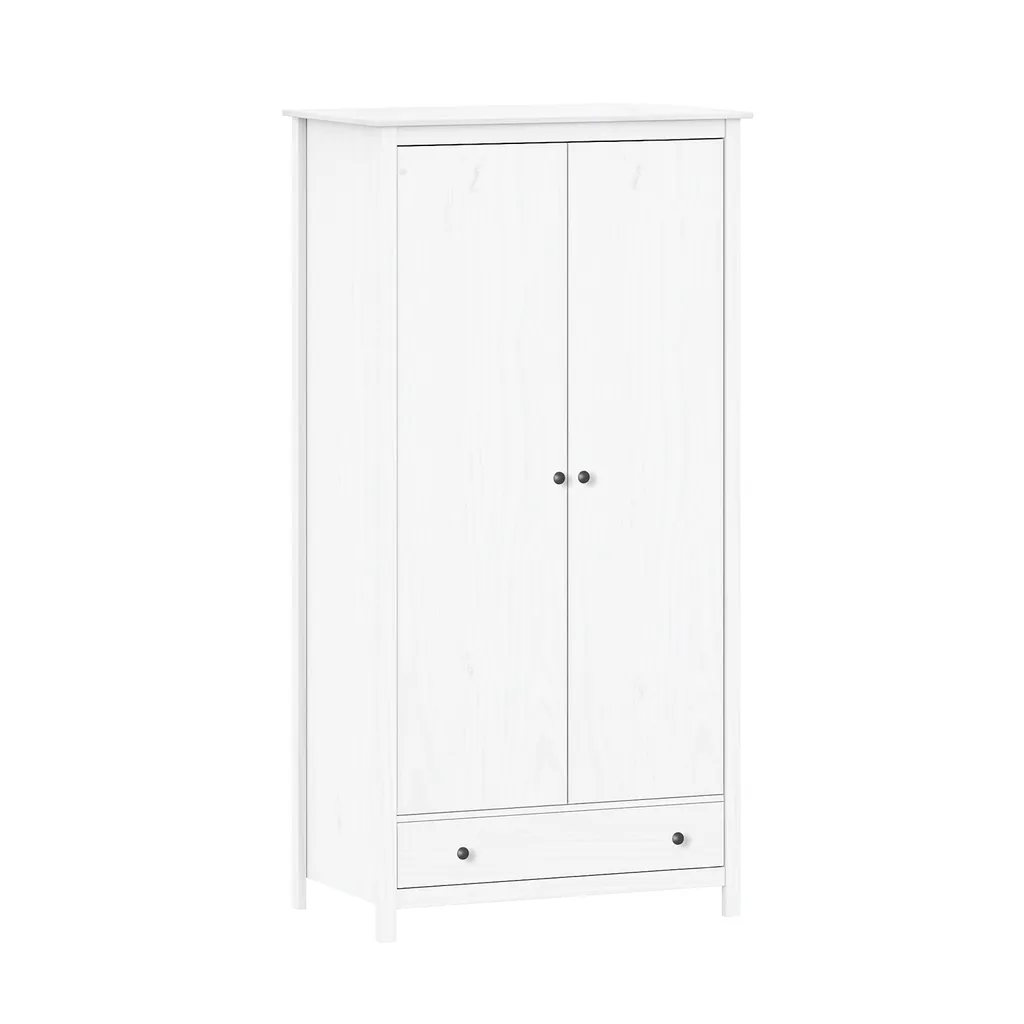 Petite armoire 2 portes TORINO blanc : gagnez de la place avec style