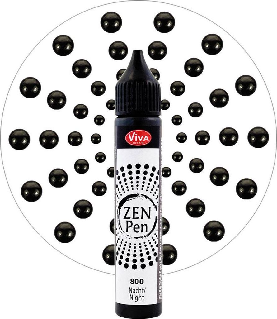 Malen mit Applikator, um Punkte zu machen Zen Pen - Viva Decor - Schwarz