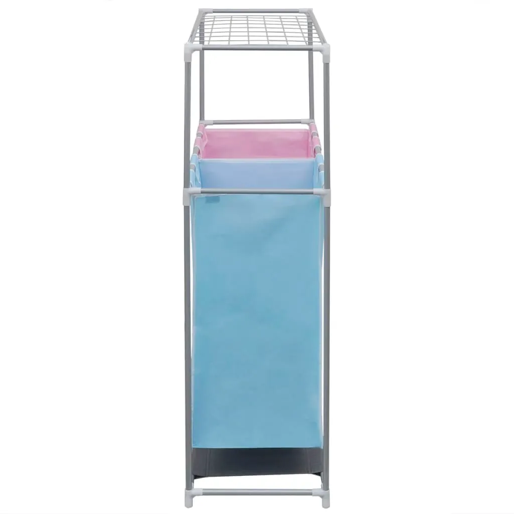 Panier à linge à 2 compartiments avec séchoir intégré - Modèle XL Noir - 10