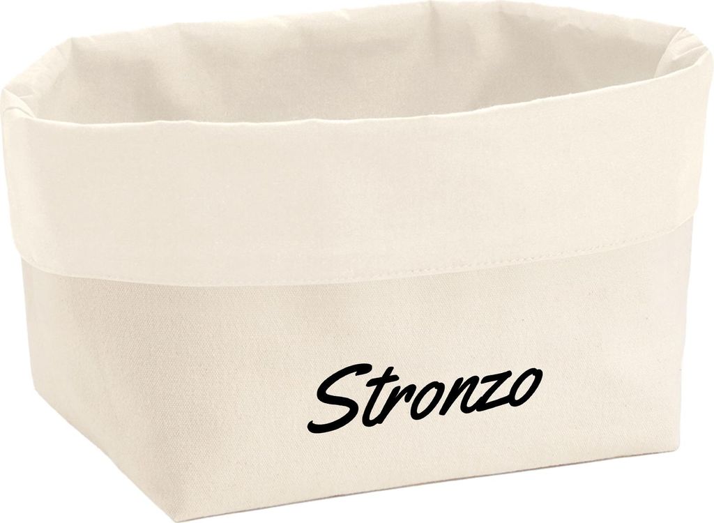 Huuraa Organizer Stronzo italienisch Schriftzug 8 Liter Large Canvas Baumwolle Utensilo Geschenkidee