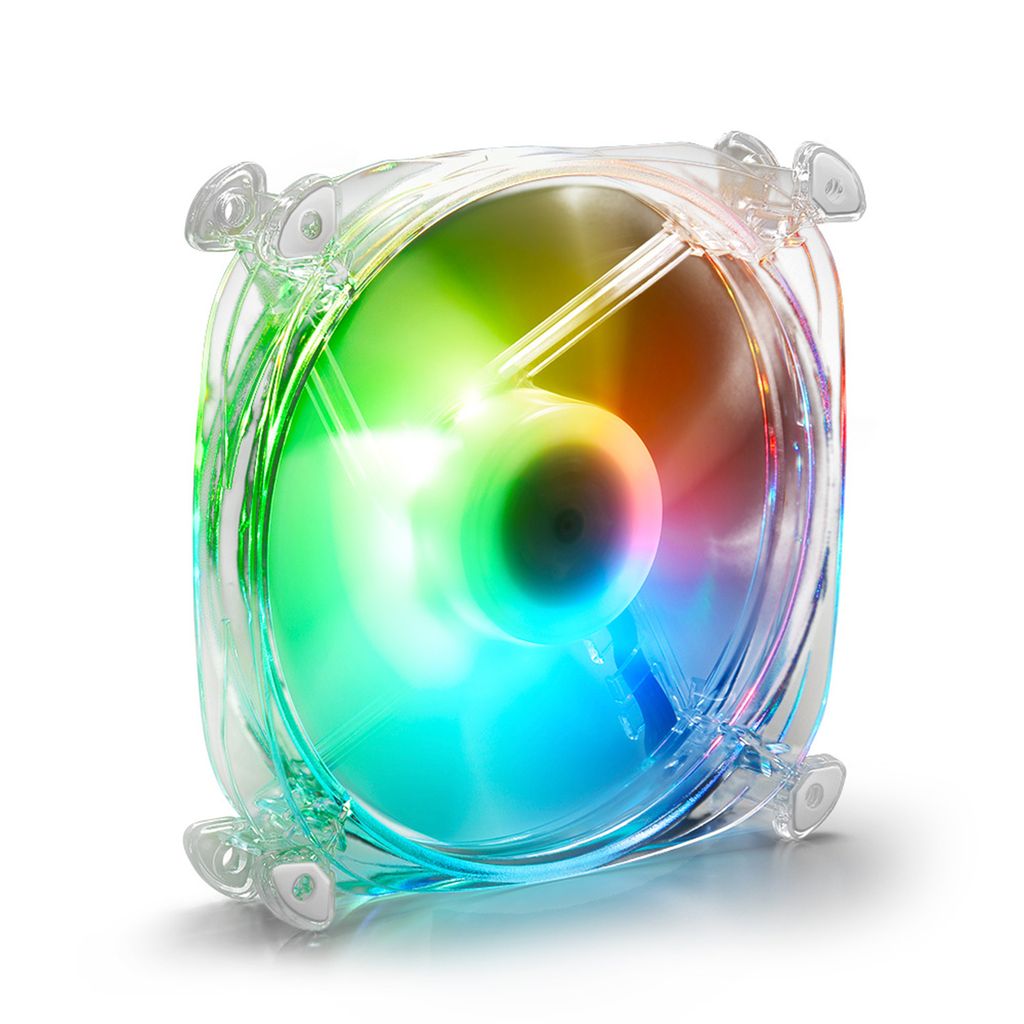 SHARK Disc RGB Fan (transparent, 120 mm) Produktbild 
